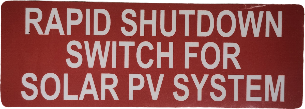 Rapid Shutdown Switch for Solar PV System Non-Reflective