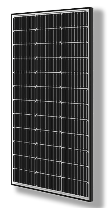 Module solaire bifacial Lumera 220 W 12 V, cadre noir
