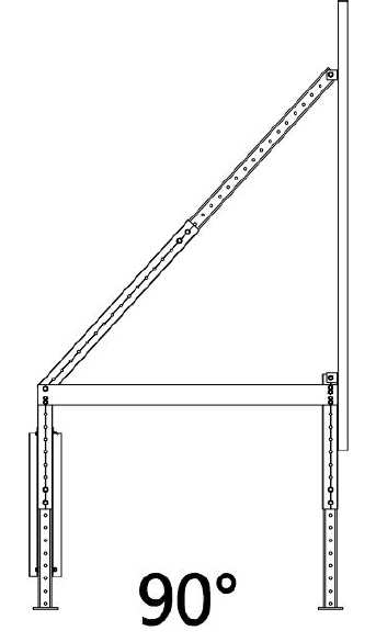 SunDale Canada Ground Mount - Adjustable & Compact Ground Mount for 45" Wide Solar Panel