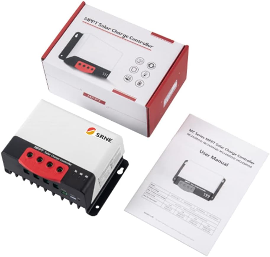 Contrôleur de charge MPPT SRNE 30A, certifié IP32, pour système de batterie 12/24 V