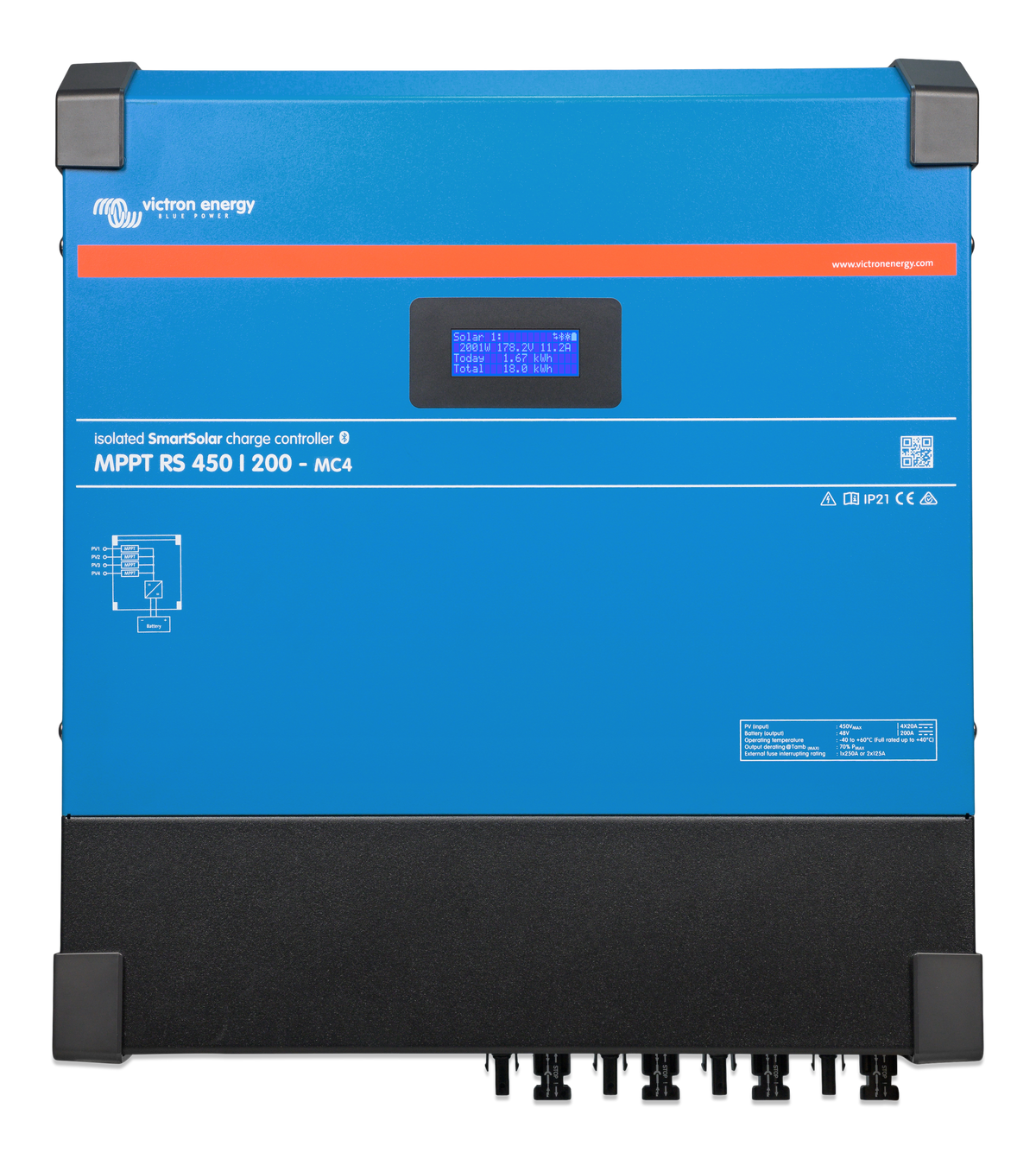 Victron SmartSolar MPPT RS 450/200-MC4 front