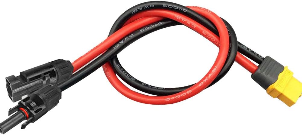 Adaptateur solaire MC4 vers XT60 2 pieds pour générateur EcoFlow