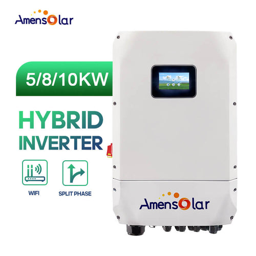 Amensolar 5kW 48V Battery 120/240VAC Hybrid Inverter