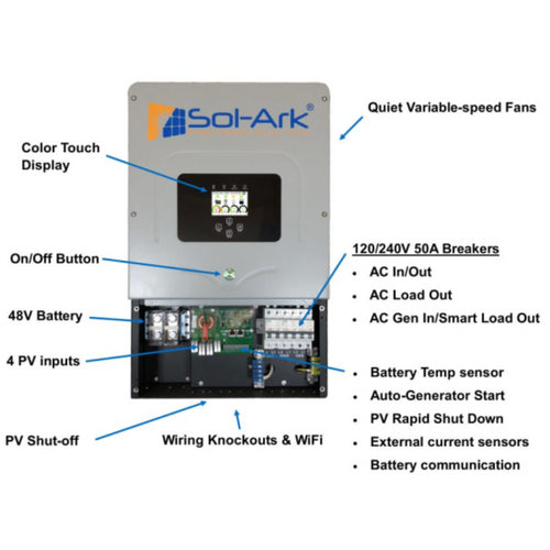 SOL-ARK SA-12K 120/240/208V Solar Inverter Charger