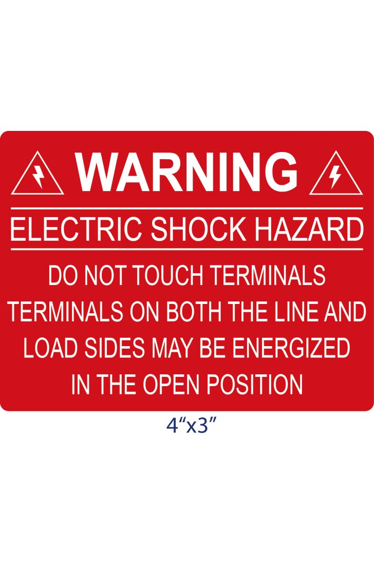 SSL-11-203 Electric Shock Hazard Safety Label