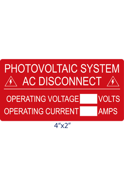 SSL-11-209 PV AC Disconnect Info