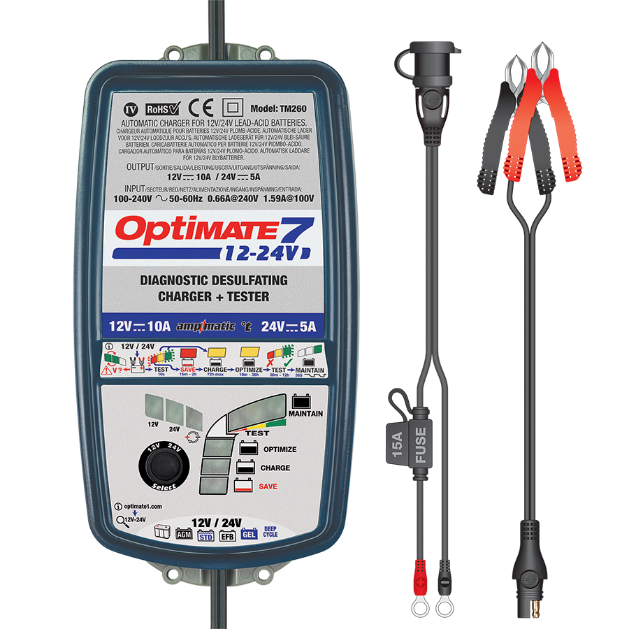 Mainteneur de batterie OptiMATE 7 TM-261v3 12/24 V