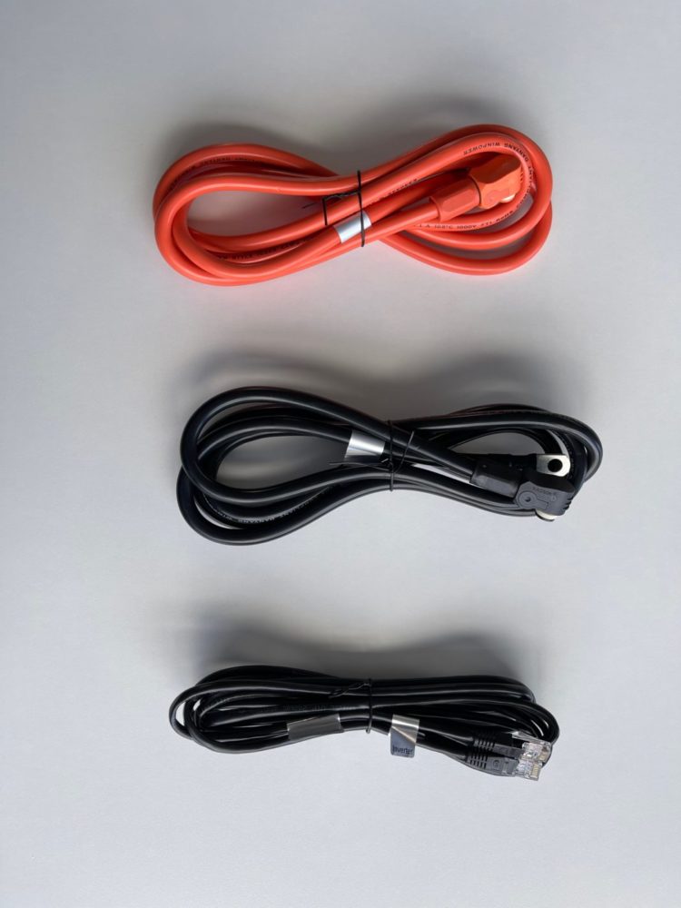 Kits de câbles - BT Pylontech, câbles d'alimentation de 2 m de long et 1 RJ45