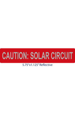 SSL-11-210 CAUTION SOLAR CIRCUIT Safety Label