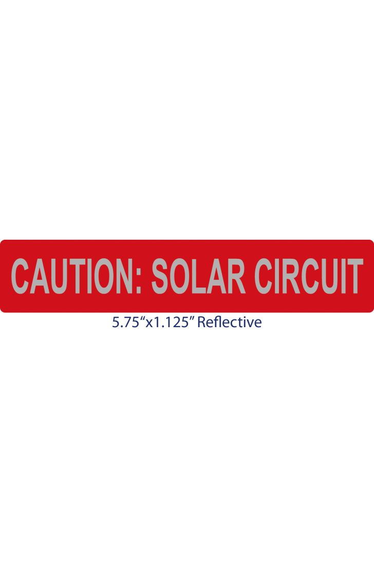 SSL-11-210 CAUTION SOLAR CIRCUIT Safety Label