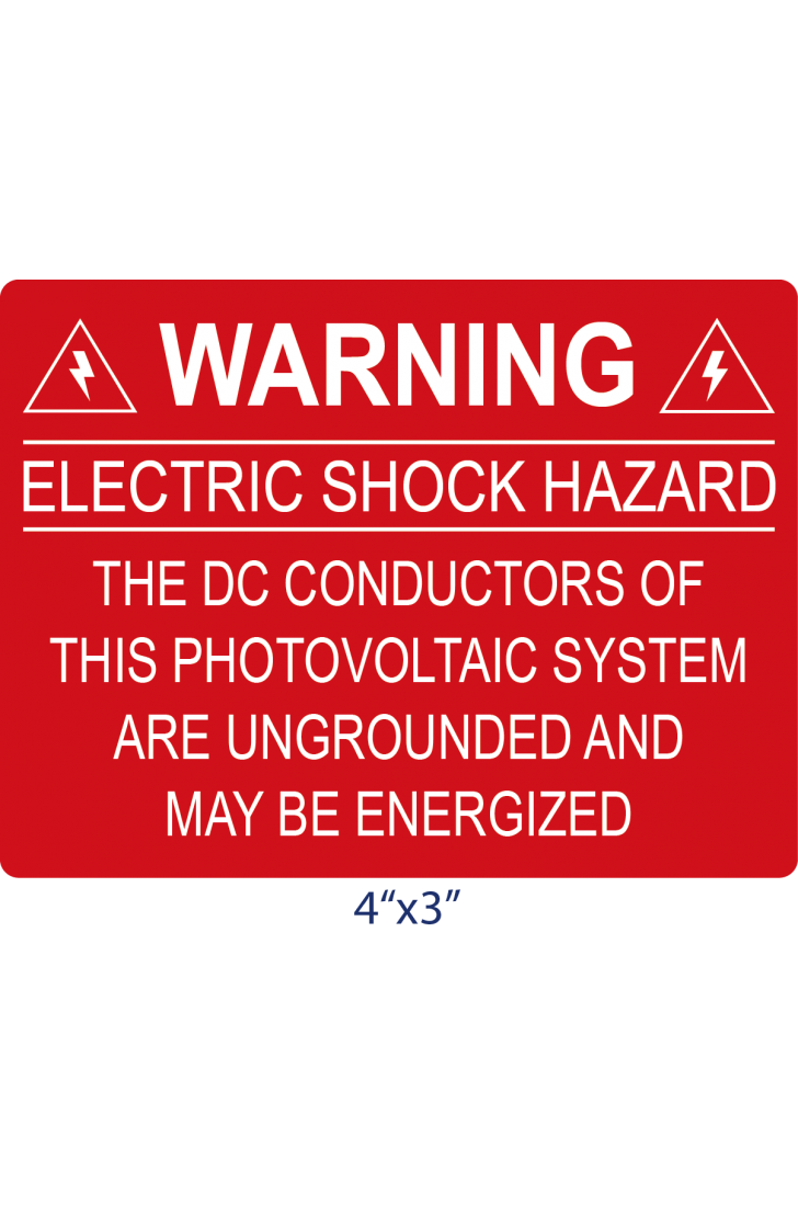 SSL-11-212 Electric Shock Hazard Safety Label