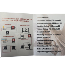 Load image into Gallery viewer, 12/24/36/48 VDC Battery Disconnect Switch - 275 Amps