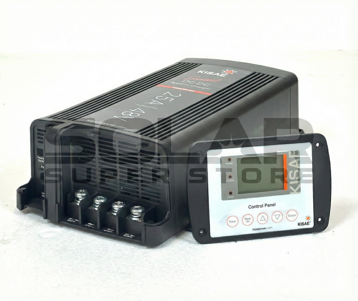 Kisae BDC4825 — 48V 25A (1440W) Dual Input DC-DC Charger (80A Solar + Alternator)