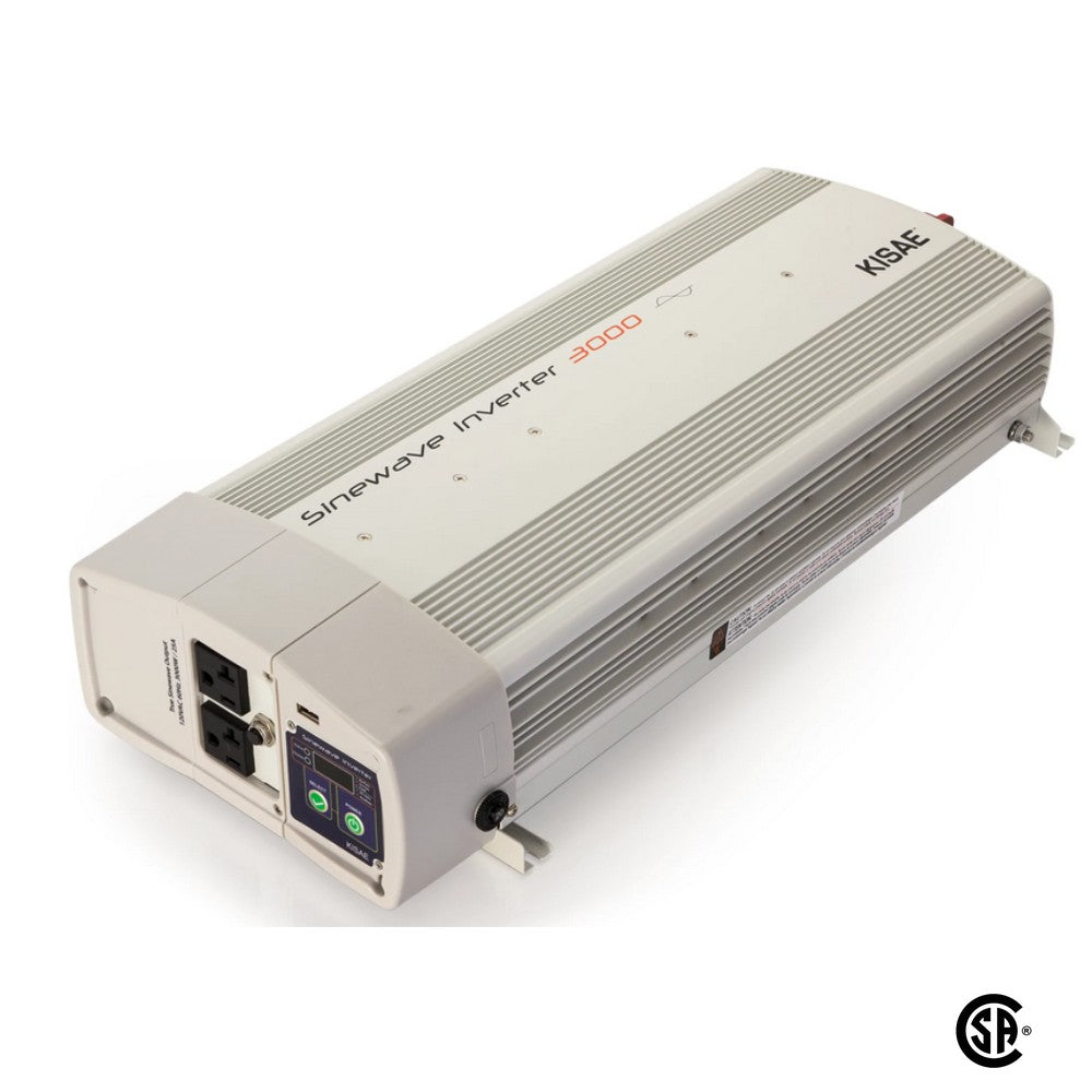 Kisae 12V 3000W Sine Wave Inverter with Transfer Switch | CSA Certified | SWXFR1230