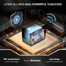 Load image into Gallery viewer, LiTime 12V 100Ah Group 24 Smart LiFePO4 Battery – Now Available in Canada