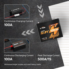 Load image into Gallery viewer, LiTime 12V 100Ah Group 24 Smart LiFePO4 Battery – Now Available in Canada