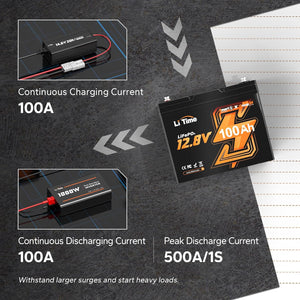 LiTime 12V 100Ah Group 24 Smart LiFePO4 Battery – Now Available in Canada