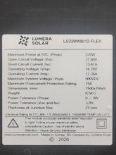 Load image into Gallery viewer, Lumera 220W Flex solar with Grommet