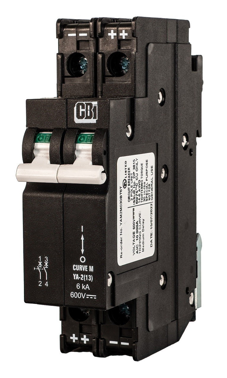 Midnite Solar MNEPV 600V 2PP DIN Rail Mount Breaker Various Amps