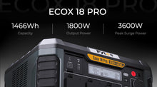 Load image into Gallery viewer, Pytes EcoX 18 Pro Portable Power Station 1800W - 1466Wh