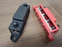 Charger l'image dans la galerie, SunDale Canada Kit de barres omnibus 275A – Noir et rouge, 4 pôles (M8) avec couvercles de protection