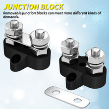 Load image into Gallery viewer, SunDale Canada 2-Way Power Distribution Block – M8 Stud Terminals with Protective Cover
