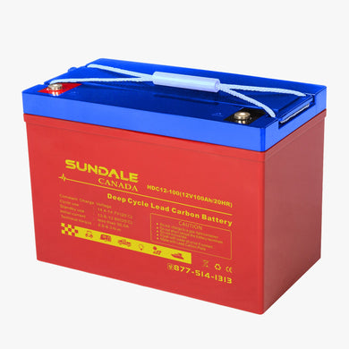 SunDale Canada 12V x 100AH Lead Carbon Battery, Group 31