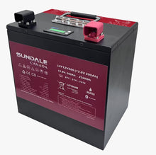 Load image into Gallery viewer, SunDale Canada HEATED 12V x 200Ah Lithium Iron Phosphate (LiFePO4) Battery GC2 Size