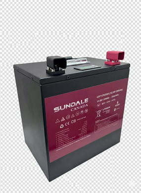SunDale Canada HEATED 12V x 200Ah Lithium Iron Phosphate (LiFePO4) Battery GC2 Size
