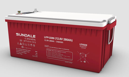 SunDale Canada 12V x 280Ah Lithium Iron Phosphate (LiFePO4) Battery