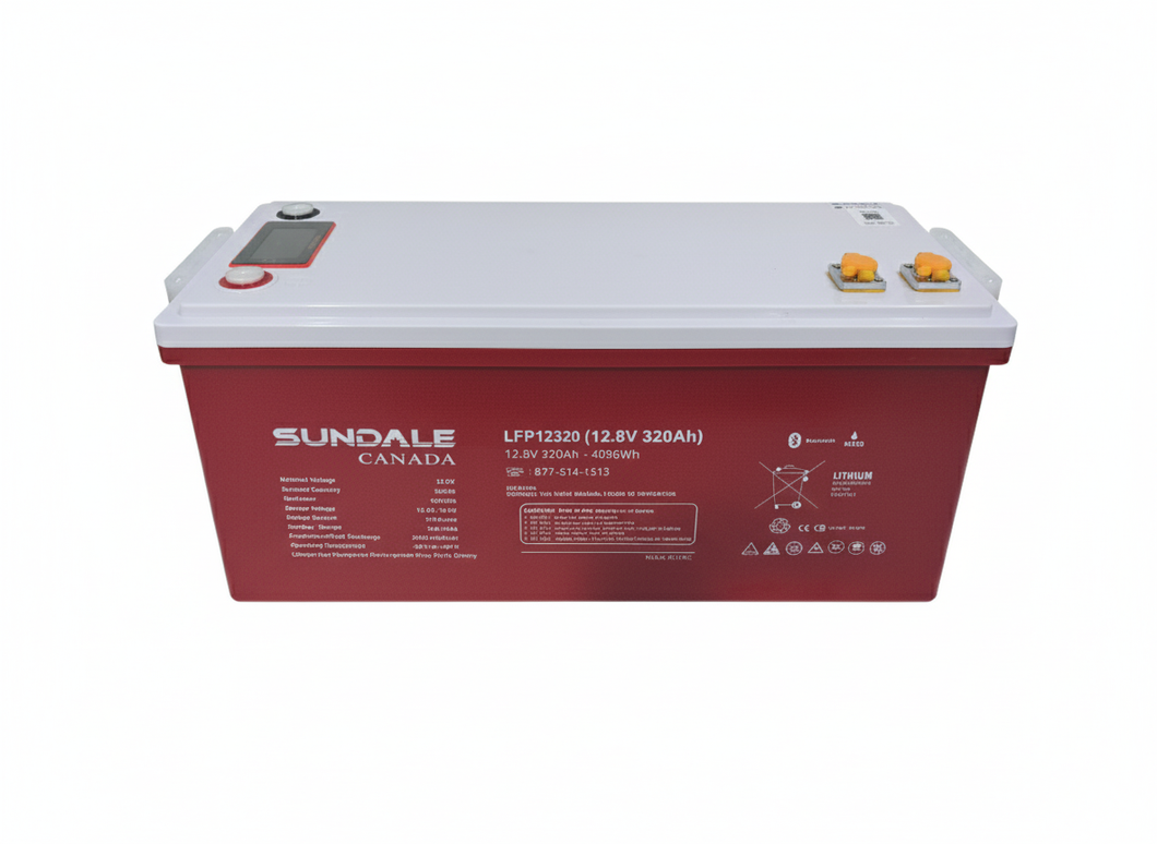 SunDale Canada HEATED 12V x 320Ah Lithium Iron Phosphate (LiFePO4) Battery
