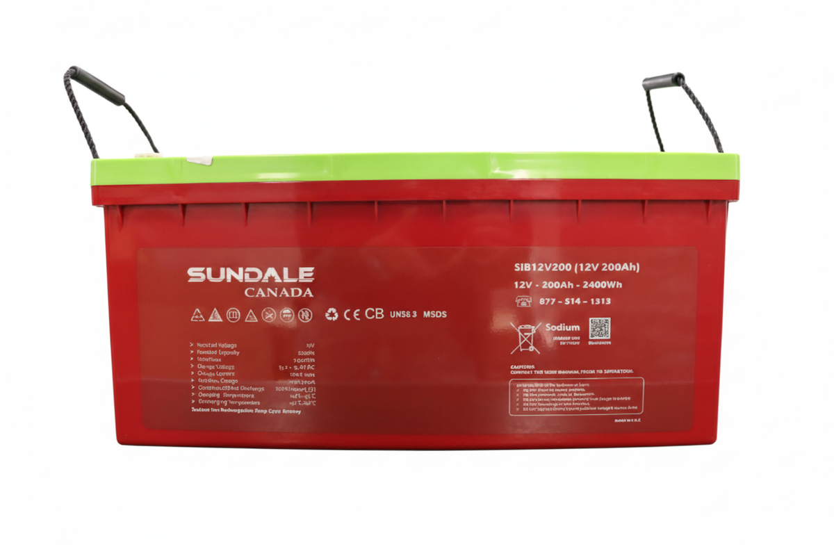 Batterie sodium-ion SunDale Canada 12 V x 210 Ah