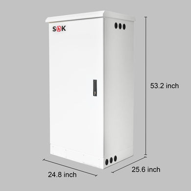 SOK Cabinet for 48V 100AH Rack Mounted 5.12kW LFP | LiFePO4 Battery