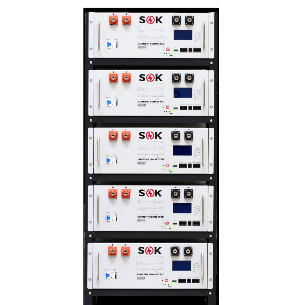 SOK Battery Rack for 5 Panel Mount Batteries