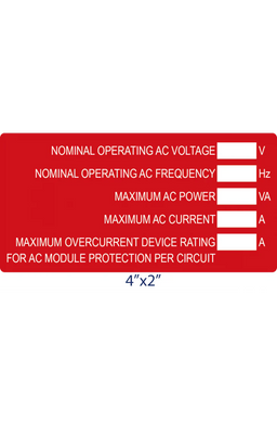 Solar Label Kit for Micro Inverter Systems - SSK-MICRO-LABEL-KIT