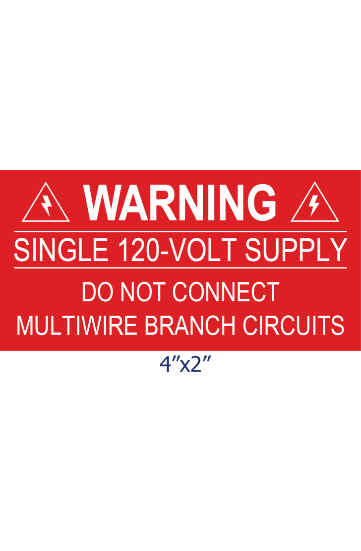 SSP-120 Warning Single 120-Volt Supply