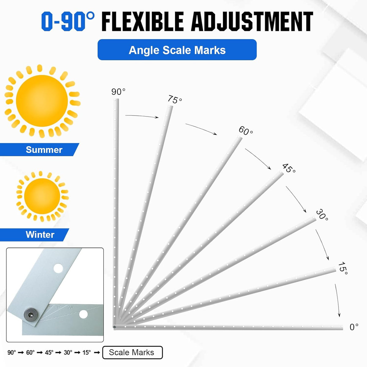 Adjustable Solar Mounting Brackets - 45"