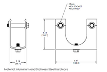 Load image into Gallery viewer, SunModo SunTurf CLMP-U-25-SMR300 Pipe U-Clamp, 2.5", SMR300