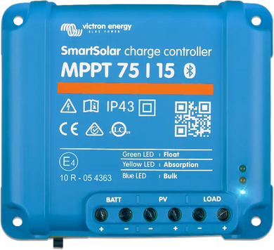 Chargeur solaire intelligent Victron 75 V/10 A 12/24 V 