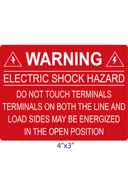 SSL-11-203 Electric Shock Hazard Safety Placard/Lamacoid