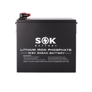 SOK 12V 206Ah Metal Heated LiFePO4 Battery *New BMS 2023*