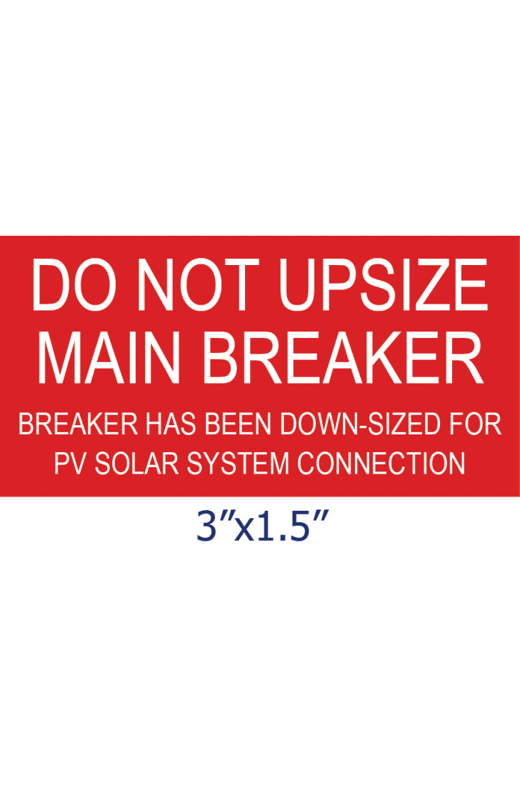 SSP-190 Do Not Upsize Main Breaker