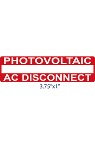 SSL-22-217 Photovoltaic AC Disconnect Safety Label
