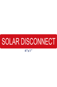 SSL-11-246 Safety Label SOLAR DISCONNECT