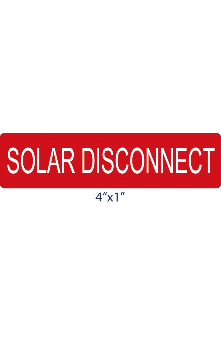 SSL-11-246 Safety Label SOLAR DISCONNECT