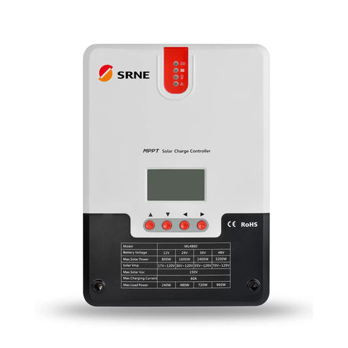 SRNE 60A MPPT Charge Controller IP32 Rated for 12/24V/36/48V Battery System