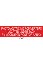 Load image into Gallery viewer, SSP-113 PV Microinverter Safety Placard/Lamacoid