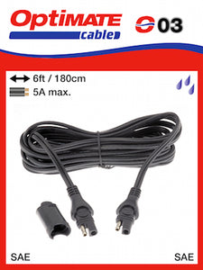 OptiMate O3 SAE Extension Lead – 1.8m (M79-O03) For 12V Battery Chargers
