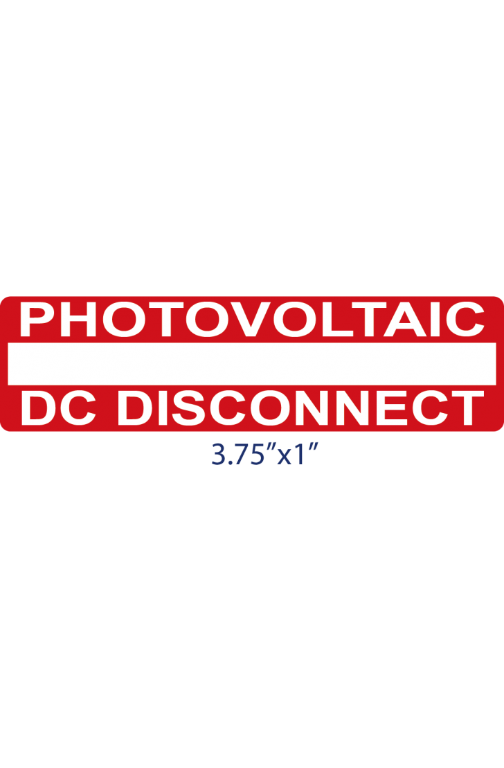 SSL-11-294 DC Disconnect Safety Label – Solar Super Store